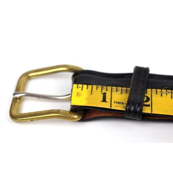 Don Hume SADDLE BLACK GENUINE LEATHER 1.5"Wd CASUAL DRESS MEN'S BELT Sz 36 (G35 - Picture 9 of 12